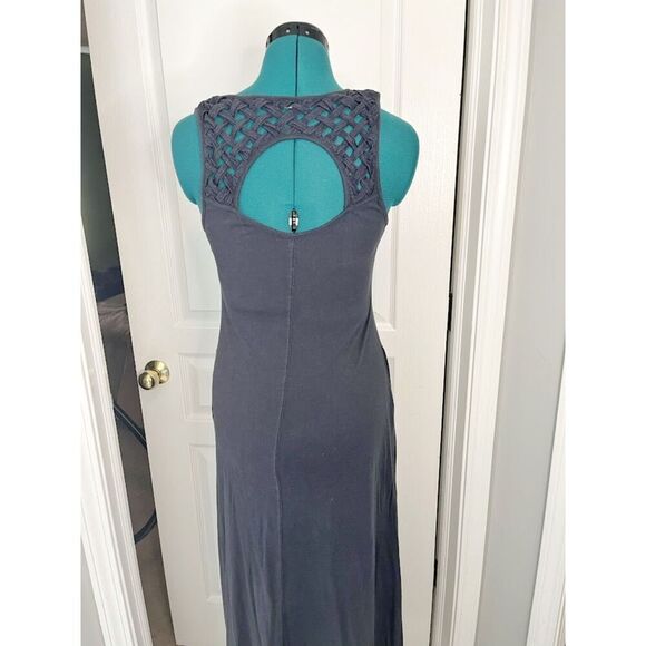 Holding Horses Maxi Length Sleeveless Weave Lattice Cotton/Modal Pocket Dress - Picture 9 of 13